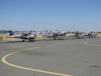  - Another shot of the 2014 Air Race Classic flightline showing Embry-Riddle Prescott Cessna 172S N546ER #4, Cessna 182T N6038V #3, U of ND Cessna 172S N608ND #2 & Cessna 172M C-GWTJ #1 - by Steve Nation
