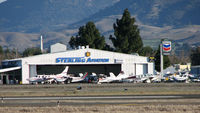  - Sterling Aviation hangar and pilot lounge on windy January afternoon @ Buchanan Field, Concord, CA - by Steve Nation