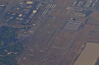  - Climbing out of San Jose International Airport, San Jose, CA, Livermore Municipal Airport is clearly visible off to our right. - by Chris Leipelt