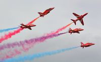  - Red Arrows performing at RIAT 2015 - by Paul H