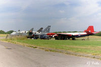  - Line up of Lightning Preservation Group and Phoenix Aviation at Bruntingthorpe X3BR. Includes Lightning F.6 XR728 and XS904 plus Canberra WK163 and Hunter F.58 J-4091 - by Clive Pattle