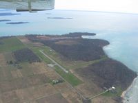  @ North Bass Island Airport - Looking SW from 2000 ft. - by Bob Simmermon