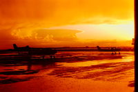  - Looking SW from the Classic Aviation ramp after a squall line passed. - by GatewayN727