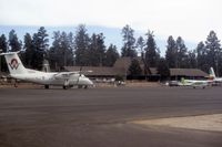  - Airside of terminal in 1988. America West N802AW on apron. - by Stan Howe