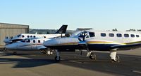  - Very likely the best lineup on the transient ramp at Reid Hillview Airport, San Jose, CA. All 3 of these aircraft were here for the 2016 Super Bowl at nearby Levi's Stadium in Santa Clara, CA. - by Chris Leipelt