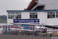  - The apron and Scottish Aero Club buildings at Perth EGPT in May 2011 - by Clive Pattle