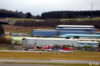  - CHC Scotia helicopters parked on their western apron at Aberdeen EGPD - by Clive Pattle