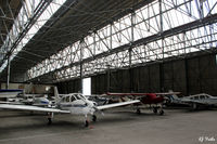  - General internal hangar view at Perth EGPT, highlighting the 1938 WWII roof construction, maximising on light. - by Clive Pattle