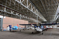  - General internal hangar view at Perth EGPT, highlighting the 1938 WWII roof construction, maximising on light. - by Clive Pattle