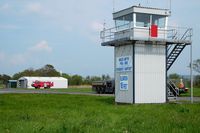  - Fire and Rescue tender No.2, aviation fuel tankers and Control Tower. - by Roger Winser