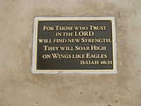  - ISAIAH 40:31 Tribute Plaque at CMA Aircraft Public View Park - by Doug Robertson