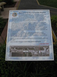  - Welcome to KCMA Airport info at CMA Aircraft Public View Park-location-outside the Waypoint Cafe on airport - by Doug Robertson