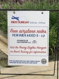 - Young Eagles Free Aircraft Rides-(by prior reservation) Posted near Aviation Museum of Santa Paula Main Hangar each First Sunday - by Doug Robertson