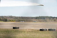  - South end of airport - private craft and a porsche. - by Remi Farvacque