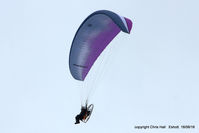  - motorised paraglider at the Great North Fly in. Eshott - by Chris Hall