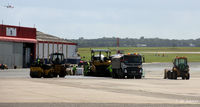  - Re-surfacing work underway at the Babcock MCS Offshore (formerly Bond Helicopters) apron at Aberdeen - by Clive Pattle