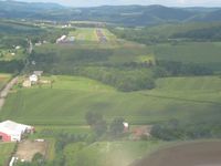  @ Northumberland County Airport - Base to final for runway 26 - by Bob Simmermon