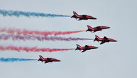  - Cosford airshow Red Arrows display - by Roverscal