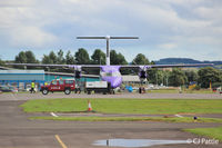  - Flybe loading at Dundee EGPN for an Amsterdam flight - by Clive Pattle