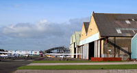  - North side apron and hangars at Blackpool EGNH - by Clive Pattle