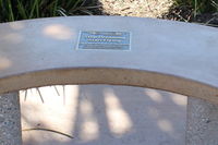  - Tribute Bench at CMA's public Aircraft View Park outside the Waypoint Cafe. - by Doug Robertson