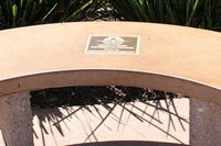  - Tribute Bench at CMA's public Aircraft View Park outside the Waypoint Cafe in full sun - by Doug Robertson