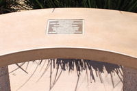  - Tribute Bench at CMA's public Aircraft View Park outside the Waypoint Cafe in full sun - by Doug Robertson