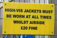  - Air side access gate notice. - by Derek Flewin