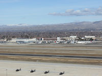  - The north side of the airport from the FAA tower. Airport terminal with parking garage  behind it. - by Gerald Howard