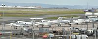  - The Victoria Apron - used by most non-scheduled flights.  Four King Airs present (l-r) G-FSEU, G-MEGN, G-WNCH and G-ZVIP.  - by Albert Bridge
