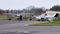  - Two of Cambrian Flying Club's six aircraft. - by Roger Winser