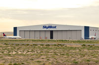  - Skywest maintenance hangar can maintain up to 19 aircraft each night. - by Gerald Howard