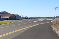  - View of Santa Paula's Rwy 22 from behind & from right side of threshold-2,713' x 60' paved, overruns, good condition. No straight-in approaches. Elev. 243'  - by Doug Robertson
