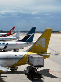  - Very different aircraft at Terminal D - by Tomas Milosch