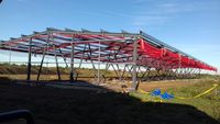  - Structure of the new purpose built glider Hangar - will allow storage of gliders either side - full sliding doors on both sides. - by Keith Sowter