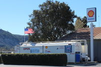  - Santa Paula Self-Serve SHELL Aviation 100LL fuel dock, location: midfield North. Note changed price. - by Doug Robertson