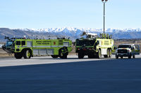  - ARFF practice at Skywest Maintenance hangar. - by Gerald Howard