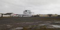  - The main airport building/control tower and Cambrian House, the home of Cambrian Flying Club. - by Roger Winser