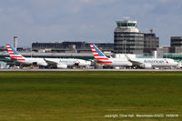  - American Airlines Boeing 767 and Airbus A330 on T3 at Manchester - by Chris Hall