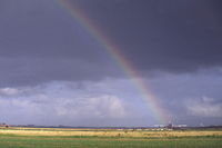  - And at the end of the rainbow you will find ... a KLM Boeing 747-400. Schiphol 1990. - by Van Propeller