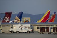  - Aircraft parked on the south side of Concourse B. - by Gerald Howard