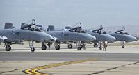  - A-10s on the de arm ramp getting last minute pre flight checks prior to flying.  190th Fighter Sq., Idaho ANG. - by Gerald Howard