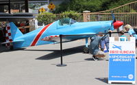  - Aviation Museum of SZP 1100 hours Featured Aircraft Presentation-by Grandson pilot (crouching) of the builder of DeweyBird (highly modified Super Cosmic Wind Racer) purchased back from Arizona  - by Doug Robertson