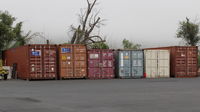  - RAY'S Aviation at SZP does good business disassembling/packing aircraft for overseas buyers or receiving bought foreign aircraft for reassembly-uses these Ocean Freight Shipping Containers. - by Doug Robertson