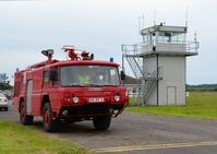  - Former Royal Navy fire and rescue tender 'Fire 2' by the airport's control tower  - by Roger Winser
