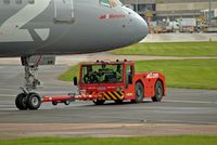  - JET2 aircraft tug pulling G-LSAB B757 back to the JET2 hanger - by andysantini