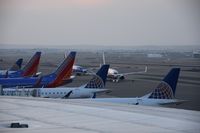  @ Boise Air Terminal/gowen Fld Airport - Start of the morning flights on the south side of Concourse B. - by Gerald Howard