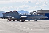  - VMFA-232 Red Devils F/A-18Cs parked on the south GA ramp. - by Gerald Howard