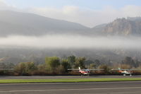  - Typical early morning ground fog along-side the river. My FAA written test in 1966 had question re ground fog, or cloud?-within 50 feet of land- it's ground fog. I aced it! - by Doug Robertson