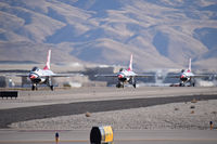  - Members of Thunderbirds taxiing on Foxtrot for RWY 10R. Flew in the Gowen Field air show during the weekend. - by Gerald Howard